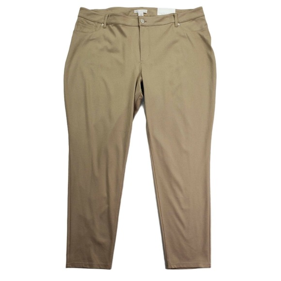 CC - Cato Skinny Dress Pants Trousers Women 24W Tan Beige Contemporary NWT - Picture 1 of 8